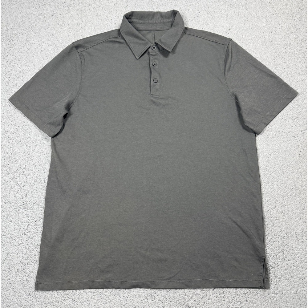 Jack Archer‎ Polo Shirt Mens XL Gray Solid Cotton Nylon Tagless Casual Knit